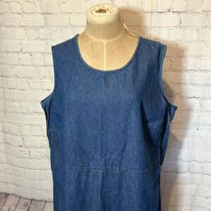 Vintage Denim 90s maxi dress 20 w